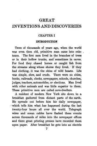 Great Inventions and Discoveries